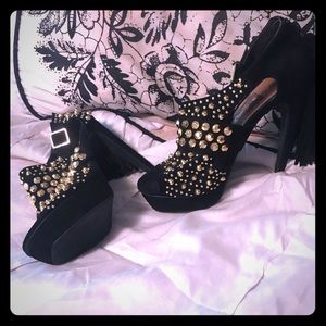 Jeffrey Campbell suede leather heels